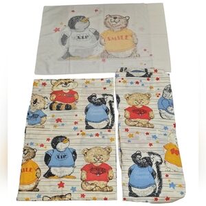 Vintage 1980 Hallmark Shirt Tales Dan River Twin Size Sheet Set